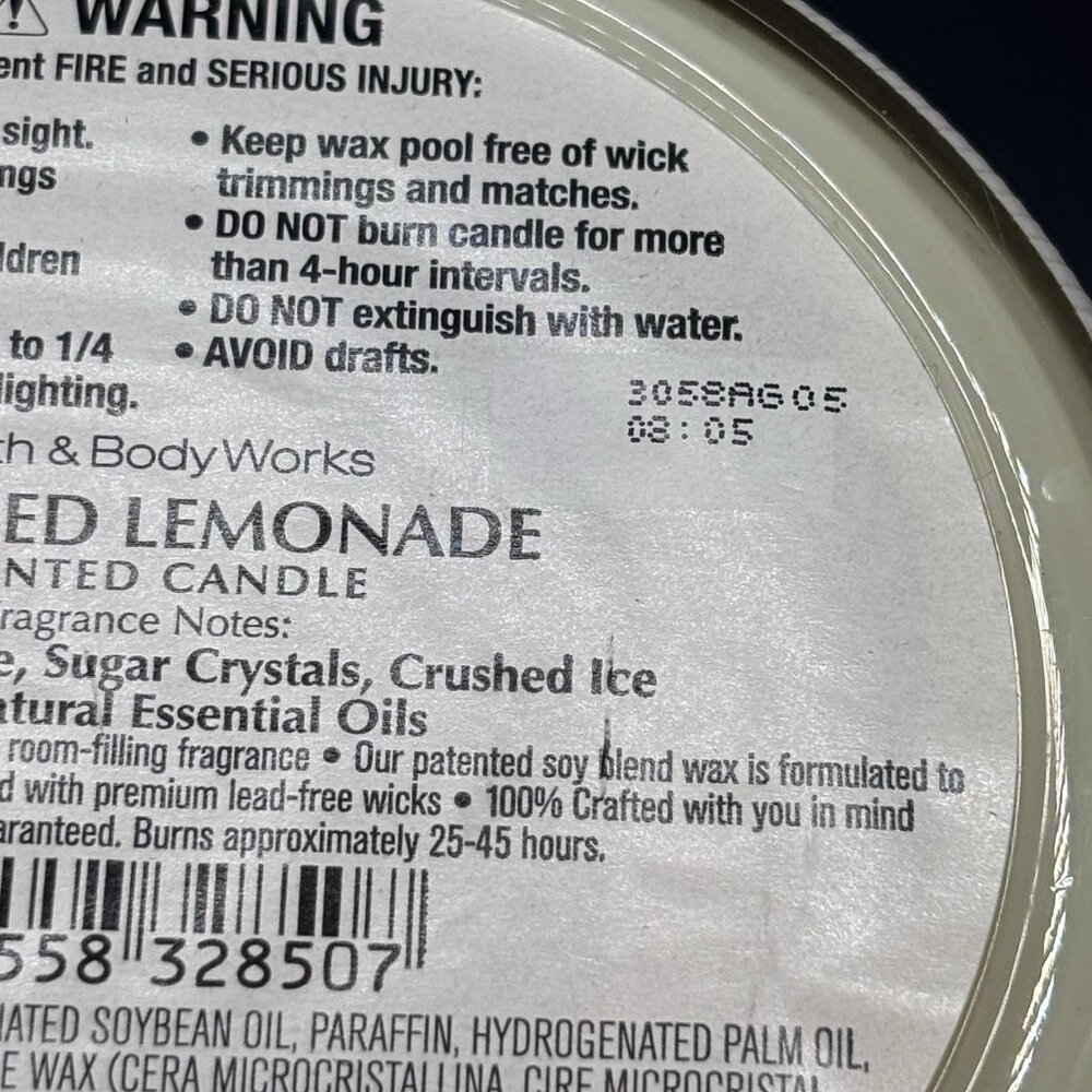 Bath & Body Works Thanks For Everything 3 Wick Candle 14.5 oz Sugared Lemonade - Picture 12 of 16
